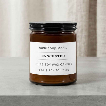 Unscented | 4oz Amber Jar Candle